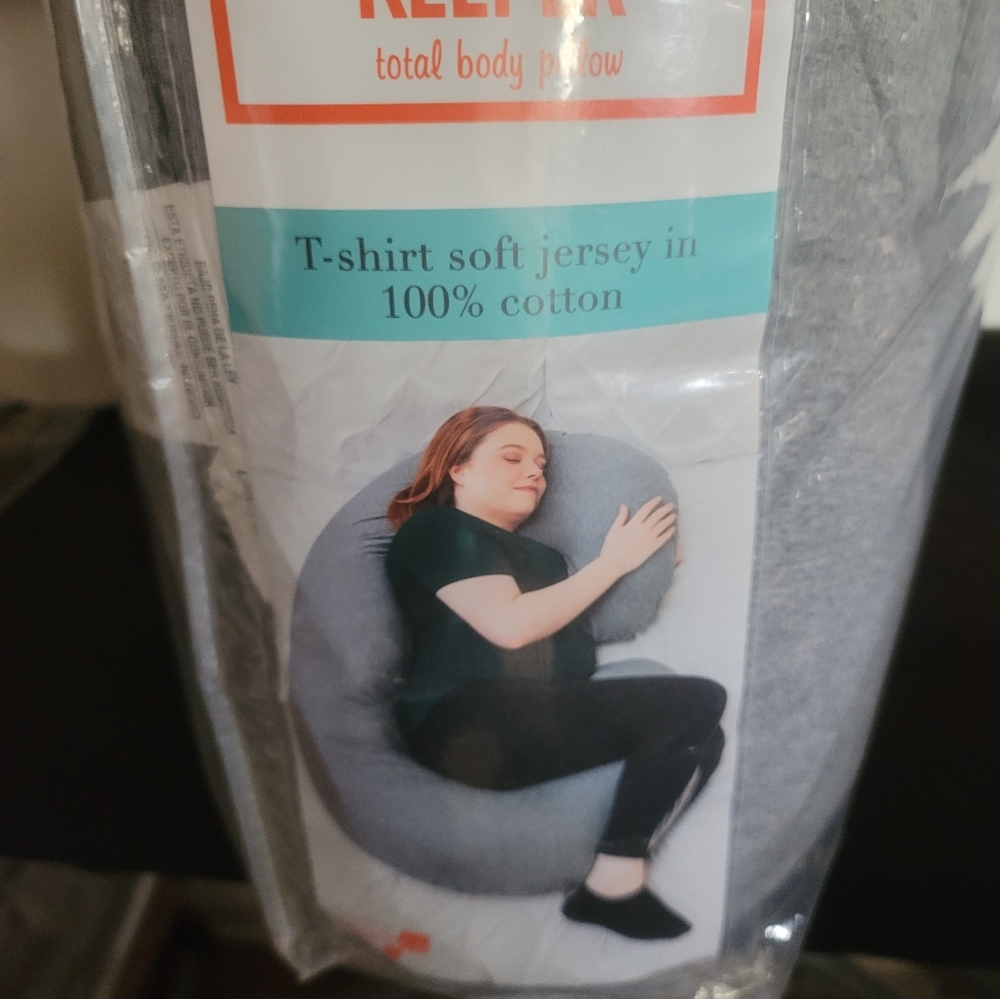 Gray T-Shirt Soft Jersey Body Pillow